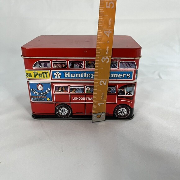 Huntley Palmers London Transport Double Decker Bus Miniature Biscuit Tin - Picture 10 of 11